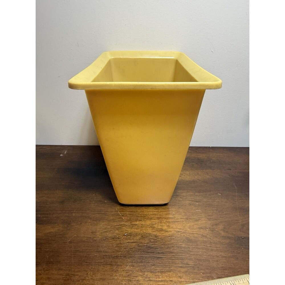 Vtg Rubbermaid Bathroom Waste Trash Can Harvest Gold Daisies 2952 5 MCM 70’s - Picture 3 of 11